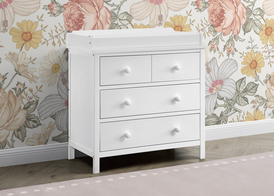 Textured White (1349) 18-Sweet Beginnings 3 Drawer Dresser