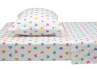 Hearts (3014) 3-Hearts Printed 3-Piece Twin Sheet Set