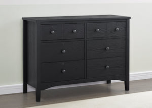 delta midnight grey dresser Delta Children Brooks Midnight Grey 46.25 in. Wide 6 Drawer Dresser with Interlocking Drawers (Includes 3 Sets of Knobs), W195060-1360