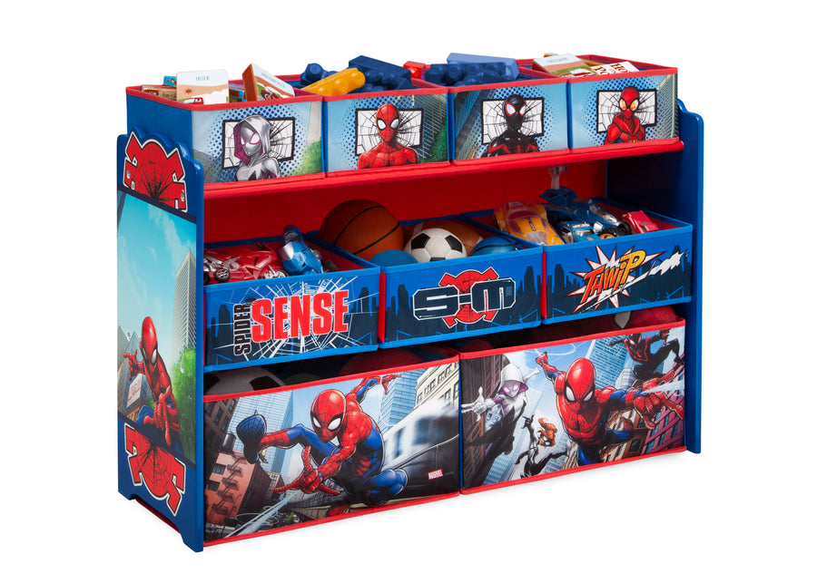 Spider-Man (1163) 4-Spider-Man Deluxe 9 Bin Design and Store Toy Organizer