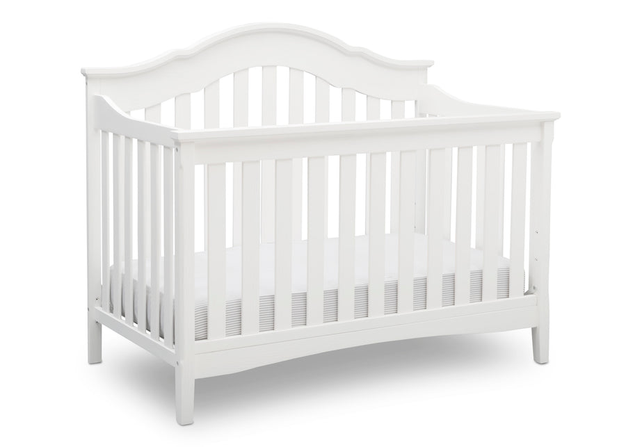 Textured White (1349) 14-Farmhouse 6-in-1 Convertible Baby Crib
