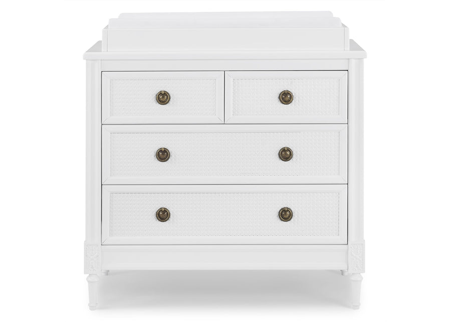 DCB: Bianca White (130) 2-Madeline 4 Drawer Dresser with Changing Top