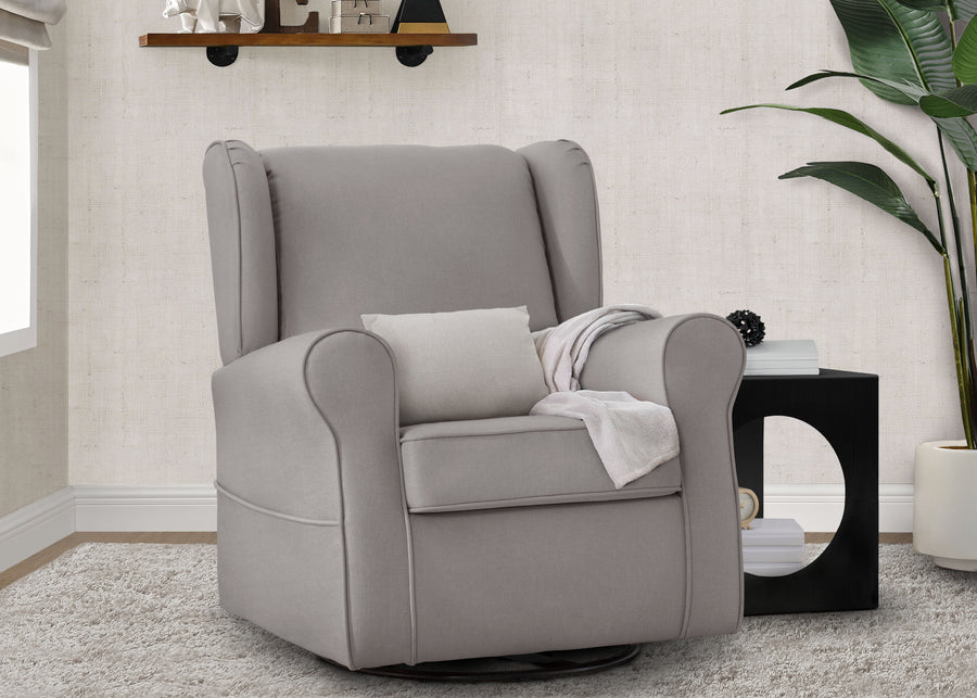 French Grey (1304) 2-Reston Nursery Glider Swivel Rocker Chair