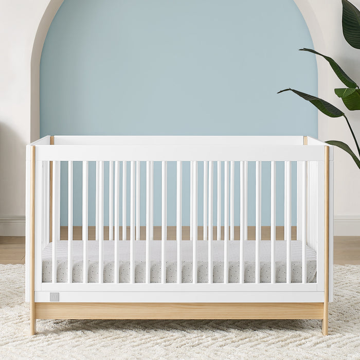 Bianca White with Natural (123) 1-babyGap Tate 4-in-1 Convertible Crib