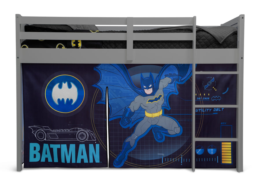 DCB: Batman (1200) 3-Batman Loft Bed Tent - Curtain Set for Twin Loft Bed (Bed Sold Separately)