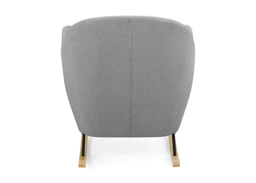 French Grey with Matte Black and Natural (1443) 5-Finch Rocking Chair