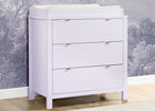 Lilac (539) 8-Cassie 3 Drawer Dresser with Changing Top