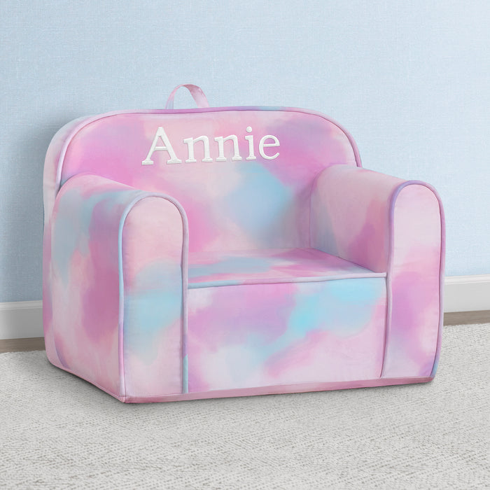 Blue & Pink Tie-Dye (5062) 2-Personalized Tie-Dye Cozee Chair