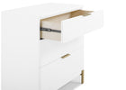Bianca White with Melted Bronze (186) 5-Hendrix 3 Drawer Dresser