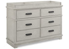 Rustic Mist (1373) 3-Asher 6 Drawer Dresser with Changing Top