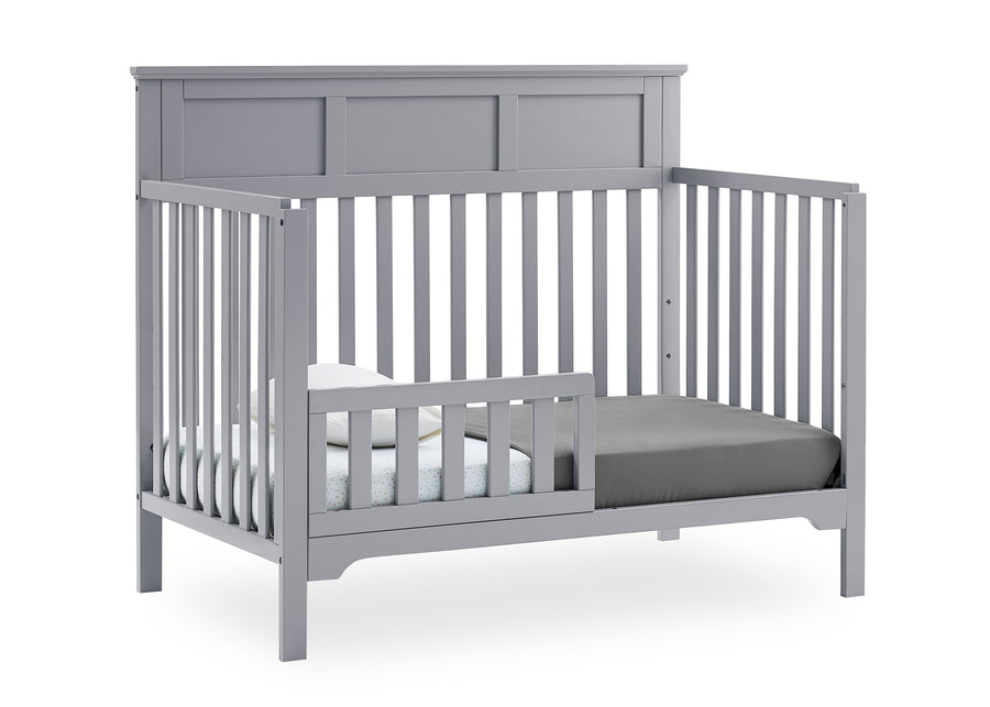 Grey (026) 4-Sweet Beginnings Hart Flat Top 6-in-1 Convertible Crib