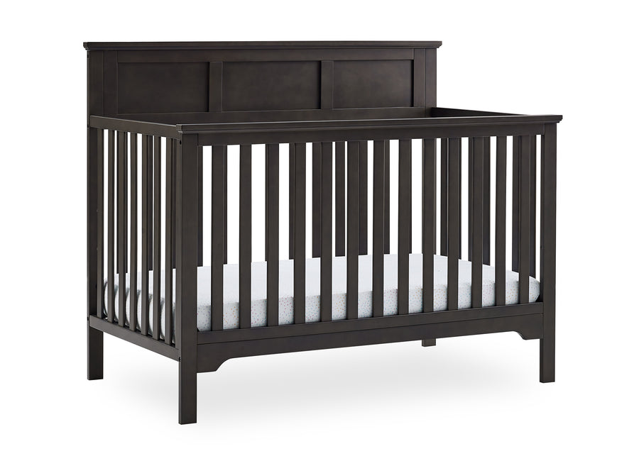 Stone Grey (1456) 19-Sweet Beginnings Hart Flat Top 6-in-1 Convertible Crib