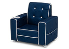 Blue (289C) 12-Chelsea Kids Upholstered Chair with Cup Holder