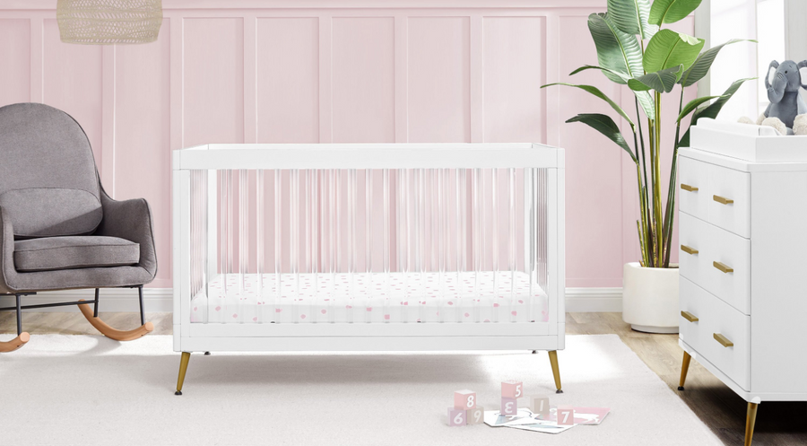 Sloane 4in1 Nursery Set White Acrylic Bronze 1-Sloane Collection