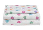 DCB: Hearts (3014) 5-Hearts Printed 3-Piece Twin Sheet Set
