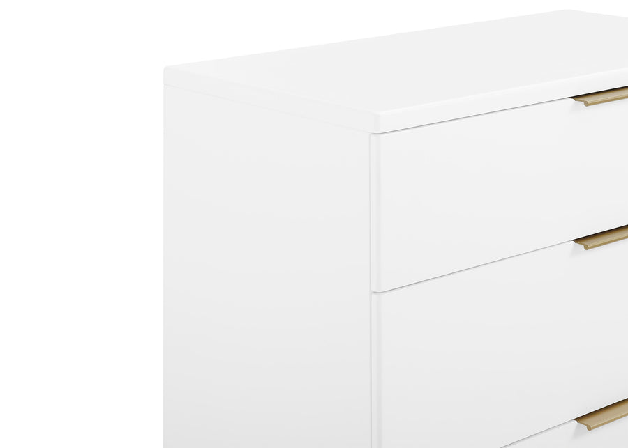 Bianca White with Melted Bronze (186) 6-Hendrix 3 Drawer Dresser