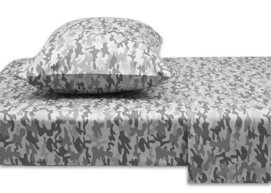 Grey Camo (3218) 3-Camo 3-Piece Twin Sheet Set