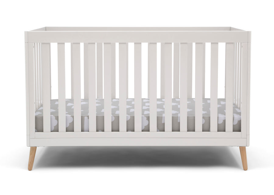 Bianca White with Natural (123) 2-Madison 4-in-1 Convertible Crib