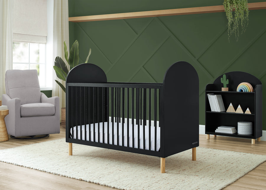 Ebony with Natural (1482) 8-Reese 4-in-1 Convertible Crib