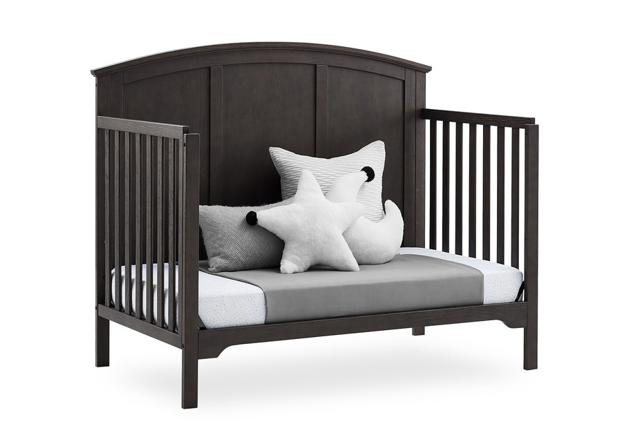 Textured Stone Grey (1460) 13-Sweet Beginnings Sage Curve Top 6-in-1 Convertible Crib