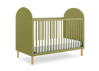 Olive Green with Natural (380) 17-Reese 4-in-1 Convertible Crib