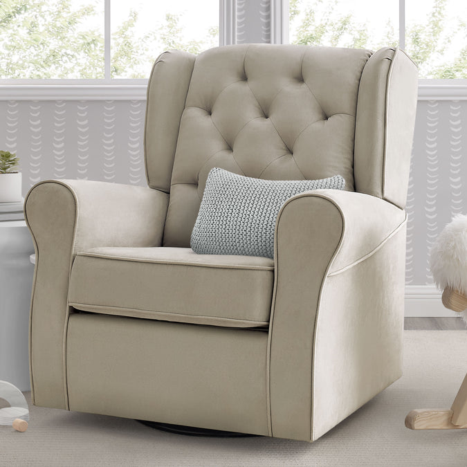 Creme (282) 10-Emerson Nursery Glider Swivel Rocker Chair