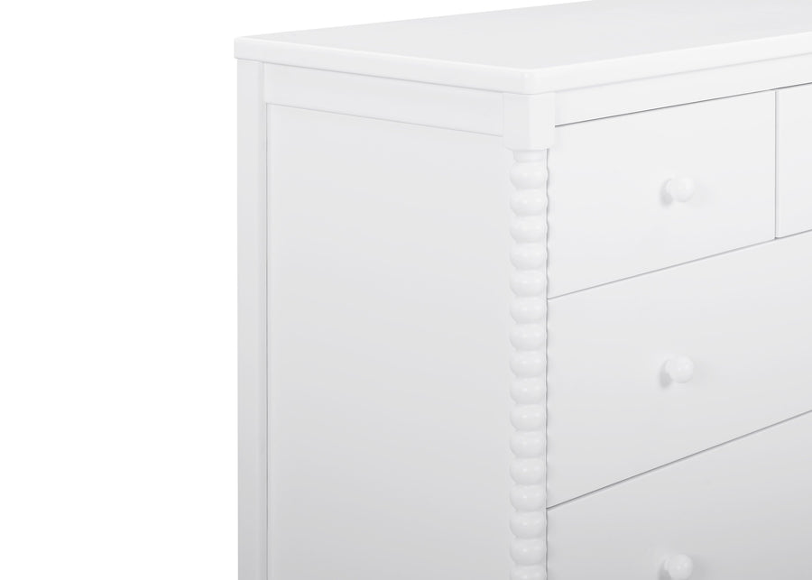 Bianca White (130) 10-Saint 4 Drawer Dresser with Changing Top