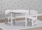 Textured White (1349) 9-Newport Table and 2 Chair Set