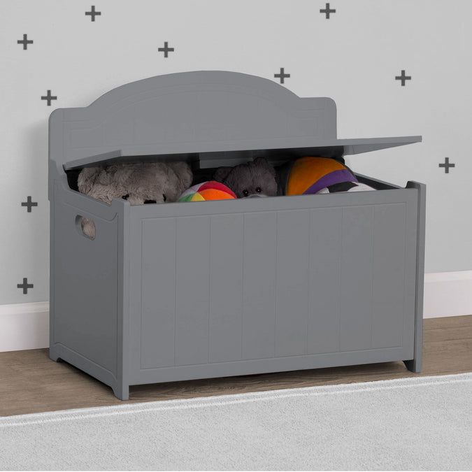 Charcoal (039) 1-Newport Wood Toy Box