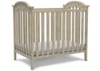 Textured Limestone (1340) 2-Farmhouse Mini Baby Crib with 2.75-inch Mattress