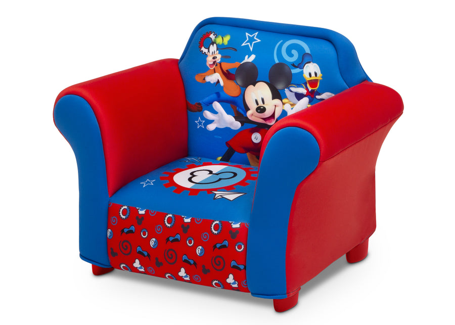 Mickey Hot Dog (1054) 4-Mickey Mouse Kids Upholstered Chair with Sculpted Plastic Frame
