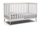 Bianca White with Natural (123) 4-Madison 4-in-1 Convertible Crib