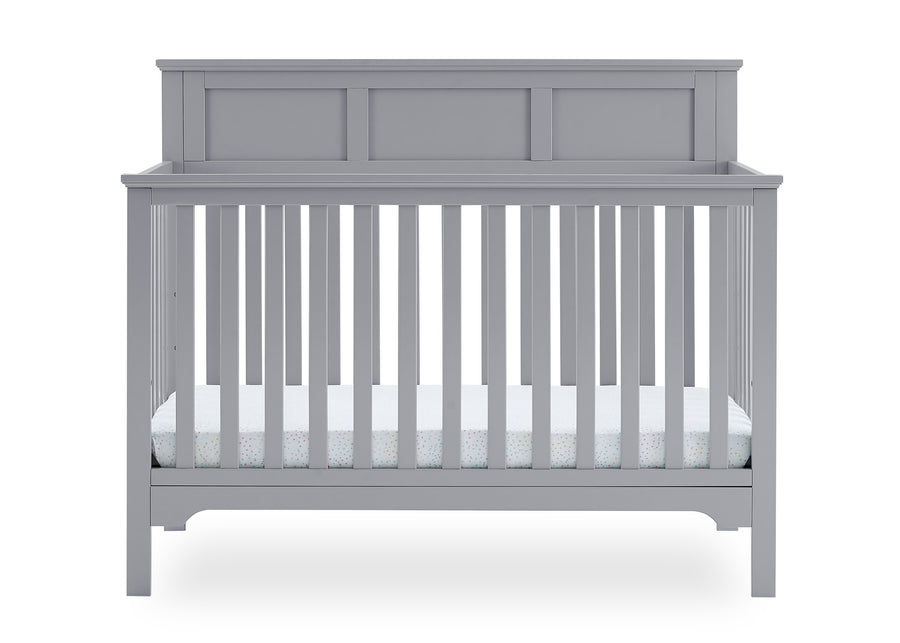 Grey (026) 2-Sweet Beginnings Hart Flat Top 6-in-1 Convertible Crib