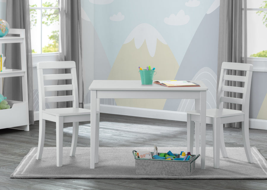Bianca White (130) 19-Gateway Table & 2 Chair Set