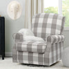 Grey Plaid (1354) 9-Oakley Nursery Glider Swivel Rocker Chair