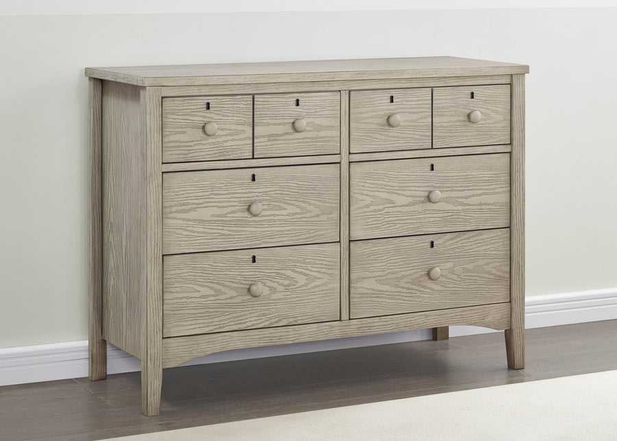 Textured Limestone (1340) 9-Farmhouse 6 Drawer Dresser