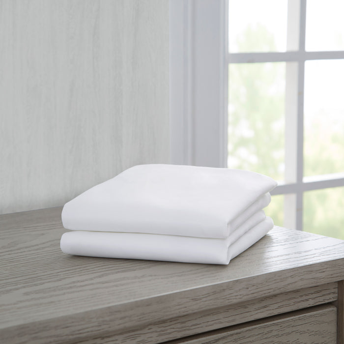 White (100) 0-Fitted Bassinet Sheet Set, 2-Pack - Compatible with the Following Delta Children Bassinets: 27504 & 27505