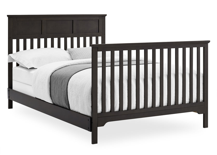 Stone Grey (1456) 23-Sweet Beginnings Hart Flat Top 6-in-1 Convertible Crib