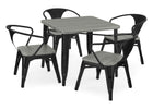 Black with Grey Barnboard (1438) 7-Bistro Kids Play Table (Chairs Not Included)