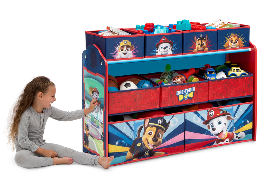 Paw Patrol (1121) 6-PAW Patrol Deluxe 9 Bin Design and Store Toy Organizer