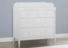 Bianca White (130) 6-Saint 4 Drawer Dresser with Changing Top