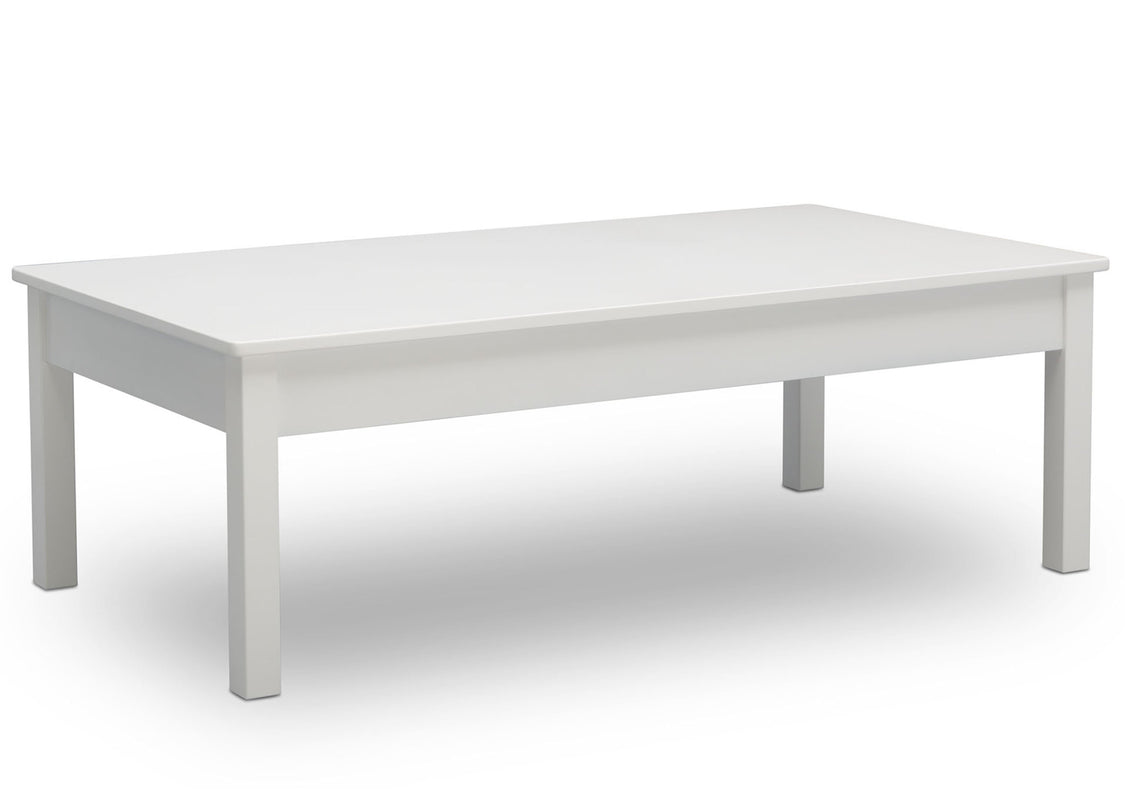 Delta Children Bianca White (130) Grow-With-Me Table (W101301), Right Facing Silo, b1b