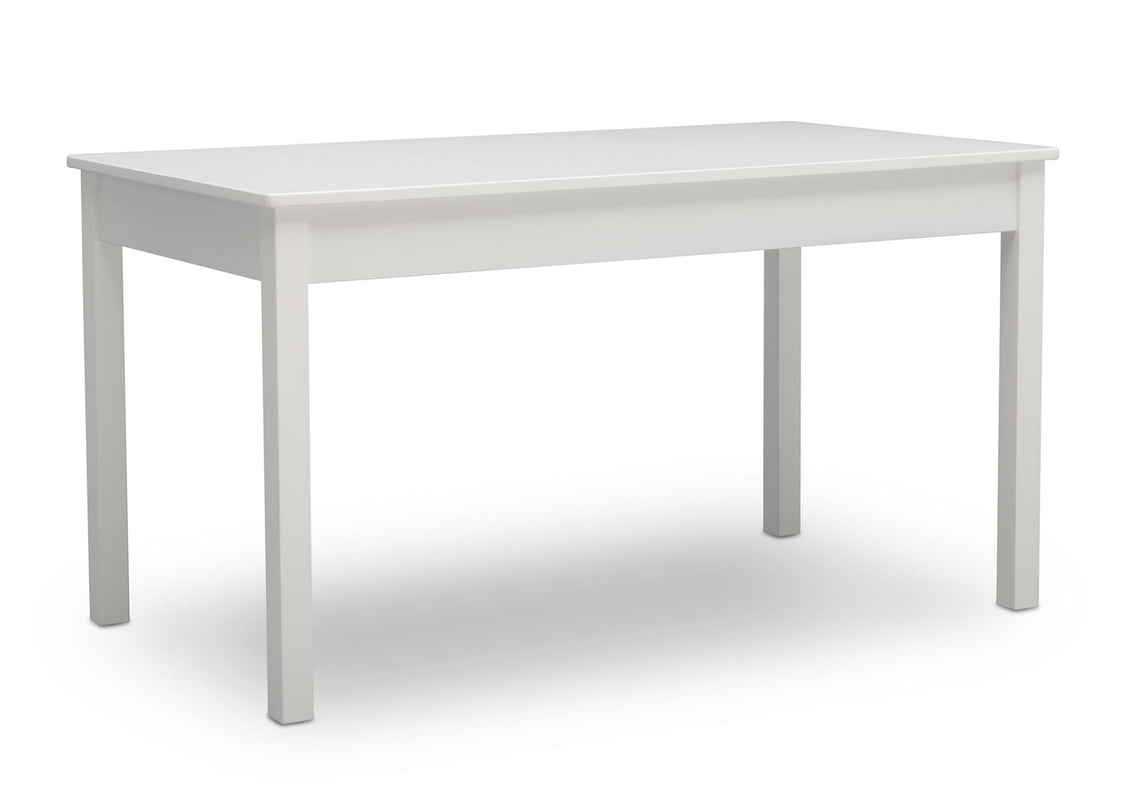 Delta Children Bianca White (130) Grow-With-Me Table (W101301), Taller Right Facing Silo, b2b