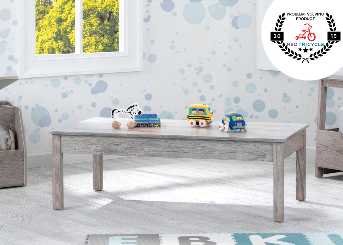 Delta Children Crafted Limestone 1334 Grow-With-Me Table (W101301) hangtag Silo