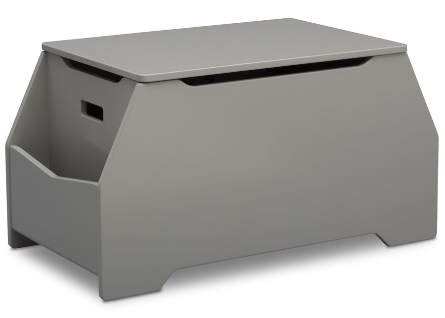 Delta Children Grey (026) Nolan Toybox (W101450), Right Silo, a2a 7-Signature Toy Box w/ Book Storage