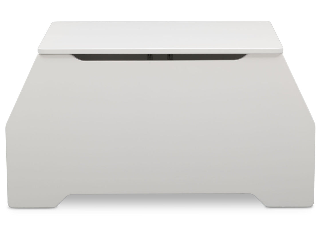 Delta Children Bianca White (130) Nolan Toybox (W101450), Front View, b4b