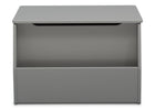 Delta Children Grey (026) Nolan Toybox (W101451), Front Facing, a4a 8-Classic Toy Box with Book Storage