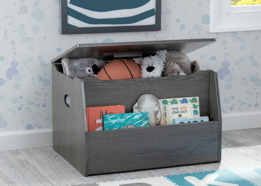 YourPick: Crafted Grey (1333) 9-Classic Toy Box with Book Storage