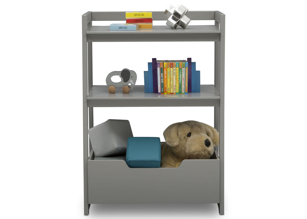 Delta Children Grey (026) Gateway Small Laddershelf (W101452), Front Silo with Props, a3a