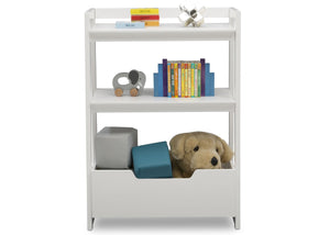 Delta Children Bianca White (130) Gateway Small Laddershelf (W101452), Front Silo with Props, b3b 4